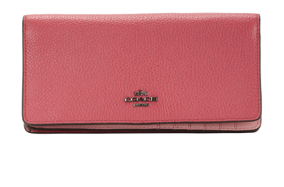 Coach Wristlet Long Wallet, &pound;90, Accessories, Pink, Leather, Front view